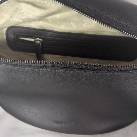 Harbour 2nd Black Ash Genuine Leather Guitar Strap Large Belt Bag Fanny Pack - Picture 8 of 12